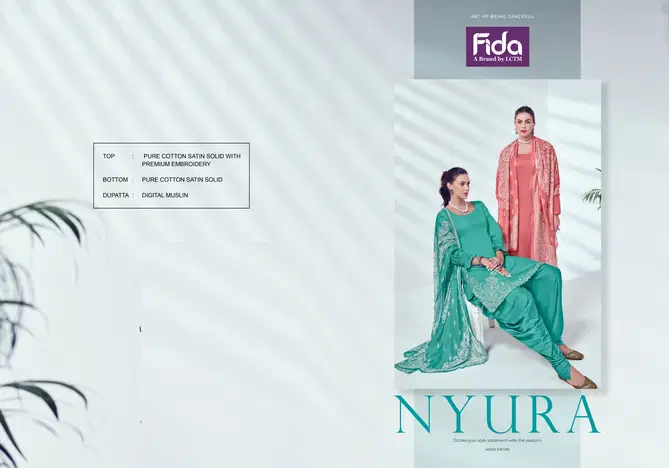 Nyura By Fida Embroidery Pure Cotton Designer Salwar Kameez Wholesale Price In Surat